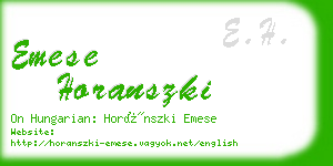 emese horanszki business card